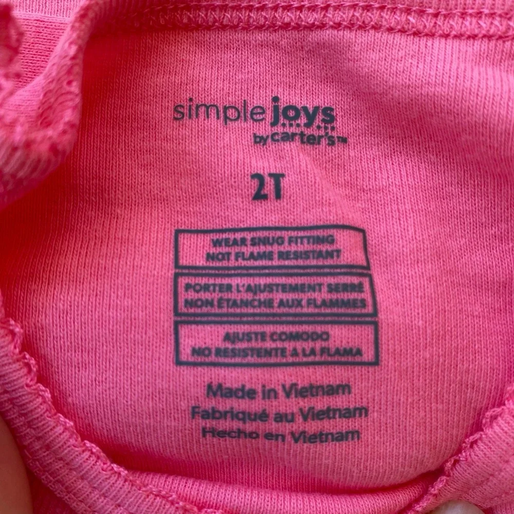 Simple Joys by‎ Carter's Girls 6-Piece Snug Fit Cotton Pajama Set Size 2T Lounge